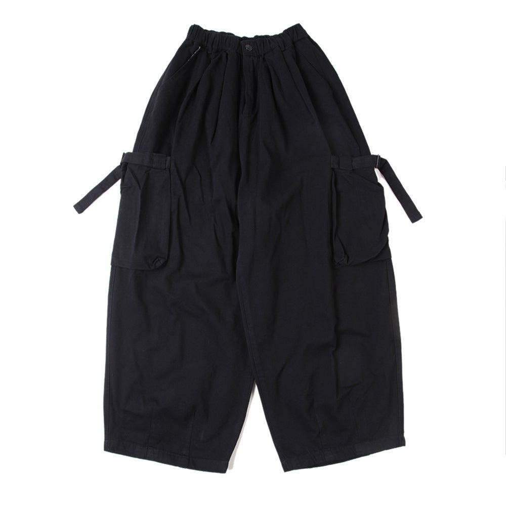 Multi-Pocket Workwear Men's High Street Wide Leg Pants